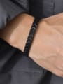 thumb Stainless steel Embossed Texture Hip Hop Cuff Bangle 1