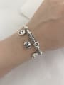 thumb Vintage Sterling Silver With Platinum Plated Fashion Smooth Smiley Bangles 2