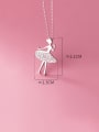 thumb 925 Sterling Silver Cubic Zirconia Angel Cute Necklace 2
