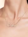 thumb 925 Sterling Silver Letter Minimalist Necklace 3