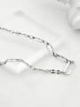 thumb Vintage Sterling Silver With Platinum Plated Simplistic Geometric Necklaces 3