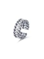 thumb 925 Sterling Silver With Antique Silver Plated Vintage Irregular Midi Rings 0