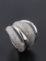 thumb Brass Cubic Zirconia Geometric Luxury Statement Ring 1