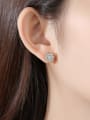 thumb Copper Cubic Zirconia  Dainty Round Stud Earring 1