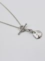 thumb 925 Sterling Silver smooth Geometric Vintage Necklace 1