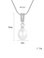 thumb 925 Sterling Silver Freshwater Pearl Simple pendant  Necklace 4