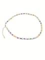 thumb Freshwater Pearl Multi Color Irregular  Glass beads Bohemia Necklace 0