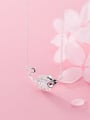 thumb 925 Sterling Silver Rhinestone  Cute Mouse pendant Necklace 0