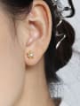 thumb 925 Sterling Silver Rhinestone Star Minimalist Stud Earring 2