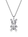 thumb Stainless steel Bear Hip Hop Necklace 0