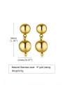 thumb Stainless steel Round  Ball Minimalist Drop Earring 2