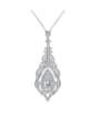 thumb Copper Cubic Zirconia Leaf Luxury Necklace 0