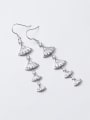 thumb 925 Sterling Silver Cubic Zirconia Triangle Dainty Hook Earring 3
