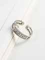 thumb 925 Sterling Silver Geometric Vintage Band Ring 4