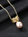 thumb 925 Sterling Silver Freshwater Pearl Fashion irregular pendant  Necklace 2