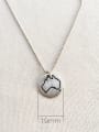 thumb 925 Sterling Silver Round map Trend Initials Necklace 2