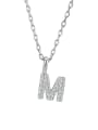 thumb 925 Sterling Silver Cubic Zirconia Dainty Letter Pendant 3