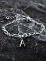 thumb Stainless steel Letter Hip Hop Link Bracelet 2