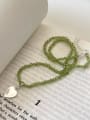 thumb 925 Sterling Silver Heart Vintage Beaded Necklace 2