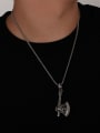 thumb Stainless steel Skull Hip Hop Long Strand Necklace 1