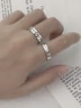 thumb Vintage  Sterling Silver With White Gold Plated Simplistic Irregular Free Size Rings 2