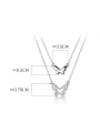 thumb 925 Sterling Silver Cubic Zirconia Butterfly Minimalist Multi Strand Necklace 3