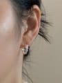 thumb 925 Sterling Silver Twist C Shape Vintage Stud Earring 1