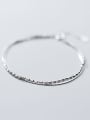 thumb 925 sterling silver simple double layer Chain Anklet 1