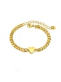 thumb Stainless steel Heart Hip Hop Link  Hollow Chain Bracelet 0