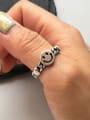 thumb 925 Sterling Silver Smiley Minimalist Band Ring 1