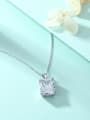 thumb 925 Sterling Silver Birthstone Geometric Dainty Necklace 1