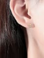 thumb 925 Sterling Silver Cubic Zirconia Tree of Life Dainty Stud Earring 1