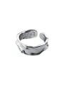 thumb 925 Sterling Silver Irregular Minimalist Band Ring 3