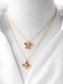 thumb Brass Cubic Zirconia Heart Dainty Necklace 1