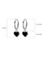 thumb 925 Sterling Silver Acrylic Heart Minimalist Huggie Earring 4