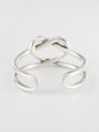 thumb 925 Sterling Silver Hollow Heart Minimalist  Line Stackable Ring 3