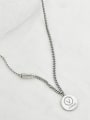 thumb Vintage Sterling Silver With Antique Silver Plated Fashion Round Necklaces 4