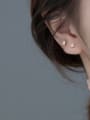 thumb 925 Sterling Silver Cubic Zirconia Geometric Minimalist Chandelier Earring 2