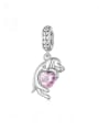 thumb 925 Sterling Silver Cubic Zirconia Cute Dog   DIY Accessory Pendant 0