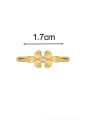 thumb Brass Flower Minimalist Band Ring 2