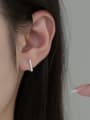 thumb 925 Sterling Silver Bead Triangle Minimalist Stud Earring 2
