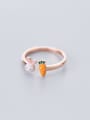 thumb 925 Sterling Silver ITrend Cute rabbit carrot  Free Size Ring 1