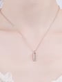 thumb 925 Sterling Silver Moissanite Geometric Classic  Pendant Necklace 1