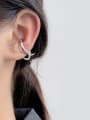 thumb 925 Sterling Silver Geometric Vintage O type Ear Clip Earring  (Single) 3