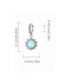 thumb 925 Sterling Silver Synthetic Opal Dainty Sun Pendant 2