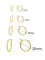 thumb Brass Geometric Minimalist Hoop Earring 0