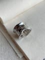 thumb 925 Sterling Silver With Platinum Plated Fashion Irregular Free Size Rings 3