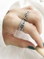 thumb 925 Sterling Silver  Vintage Twist Chain Free Size Band Ring 0