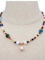 thumb Freshwater Pearl Multi Color Miyuki Beads Pure Handmade Necklace 1