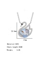 thumb 925 Sterling Silver Austrian Crystal Swan Classic Necklace 3